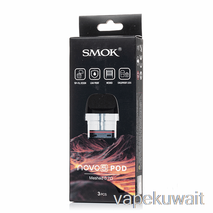 سموك نوفو 5 القرون البديلة 0.7ohm MTL Pods Vape Pod System
